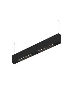 Donolux Led св-к подвесной, 12W, 502х32мм, H71,5мм, 975Lm, 34°, 3000К, IP20, корпус черный, черные модули, черный декор, блок питания AC/DC 24V в комплекте