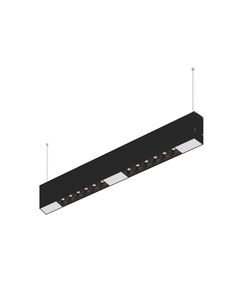 Donolux Led св-к подвесной, 12W, 502х32мм, H71,5мм, 925Lm, 48°, 3000К, IP20, корпус черный, черные модули, белый декор, блок питания AC/DC 24V в комплекте