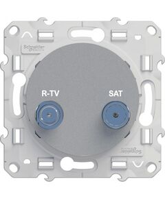Розетка R-TV/SAT, одиночная, [Алюминий ODACE, Schneider Electric]