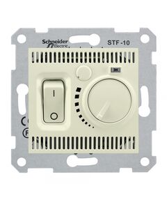 Термостат для теплого пола, электронный, с датчиком, 10A, [Бежевый SEDNA, Schneider Electric]