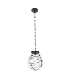 Подвес ST-Luce Cocoon [Черный/Прозрачный E27 1*60W]