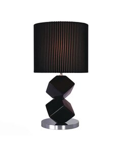 Настольная лампа ST-Luce Tabella [Хром, Черный/Черный E27 1*60W (из 2-х коробок)]