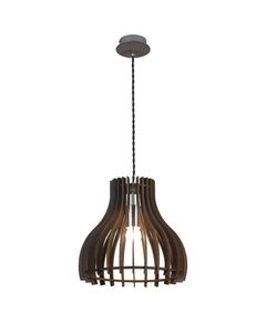 Светильник подвесной ST Luce Capanna [Хром, Орех/Орех E27 1*60W]