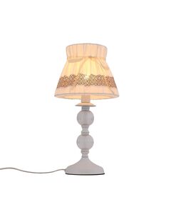 Настольная лампа ST-Luce Merletto [Белый, Прозрачный/Белый, Бежевый E14 1*40W]