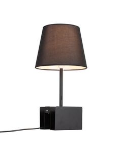 Настольная лампа c USB ST-Luce Portuno [Черный/Черный E14 1*40W]