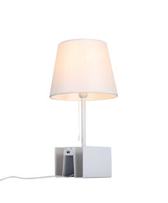 Настольная лампа c USB ST-Luce Portuno [Белый/Белый E14 1*40W]