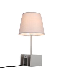 Настольная лампа c USB ST-Luce Portuno [Серый/Бежевый E14 1*40W]