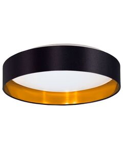 Светодиодный светильник потолочный MASERLO, [18W (LED), 405, белый/текстиль, черный, золотой]