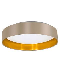 Светодиодный светильник потолочный MASERLO, [18W (LED), 405, белый/текстиль, серо-коричневый, золотой]