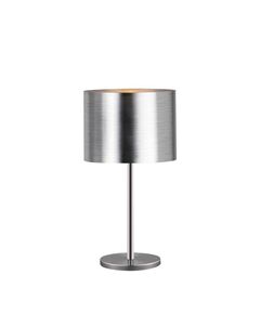 Настольная лампа SAGANTO, [1х60W(E27), ?450, H660, основа ?230, сталь, никель мат./пластик, серебряный]