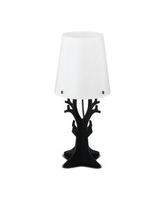 Настольная лампа HUNTSHAM, [1x40W (E14), H425, дерево, сталь, черный/пластик, белый]
