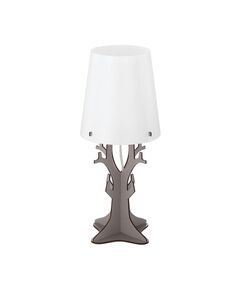 Настольная лампа HUNTSHAM, [1x40W (E14), H425, дерево, сталь, серый/пластик, белый]