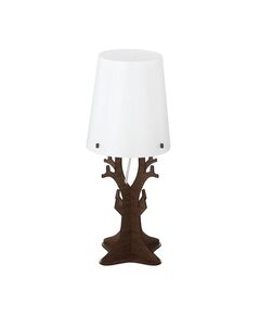 Настольная лампа HUNTSHAM, [1x40W (E14), H425, дерево, сталь, темно-коричневый/пластик, белый]