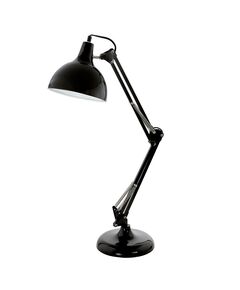 Настольная лампа BORGILLIO, [1X60W (E27), Н710, сталь, черный]