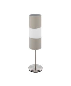 Наст. лампа LAGONIA, [1х60W(E27), H460, сталь, никель мат./cатин. стекло, серый, белый, под бетон]