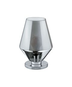 Настольная лампа MURMILLO, [1х42W (E27), H245, сталь, хром/дымчатое стекло]