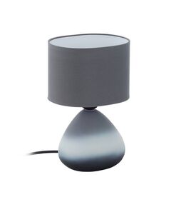 Настольная лампа BONILLA, [1x60W(E27), L180, H260, керамика, серый/ текстиль, cерый]