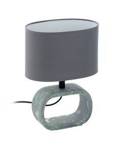 Настольная лампа LAGONIA 1, [1x60W(E27), L200, H260, керамика, серый/текстиль, серый]
