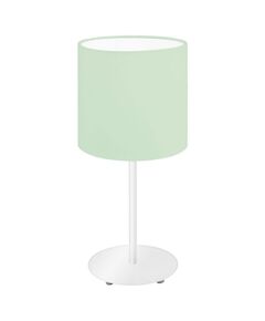 Настольная лампа PASTERI-P, [1х60W (E27), H400, основа cталь, белый / текстиль, пастель светло-зеленый]