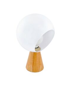 Настольная лампа MAMBLAS, [1X60W (E27), H310, дерево, cталь, коричневый/пластик, белый]