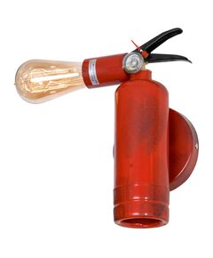 Настенный светильник красный E27 Loft "огнетушитель"