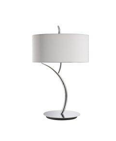 TABLE LAMP 2L [CHROME / OFF WHITE SHADE]