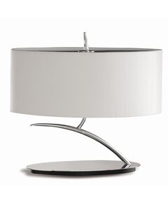 TABLE LAMP 2L [CHROME / OFF WHITE SHADE]