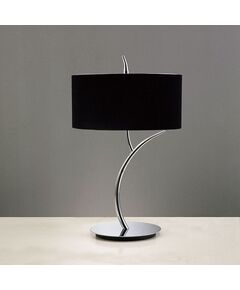 TABLE LAMP 2L [CHROME / BLACK SHADE]