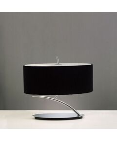 TABLE LAMP 2L [CHROME / BLACK SHADE]