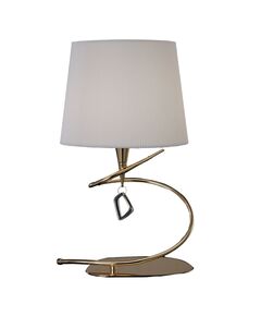 TABLE LAMP 1L BIG ANTIQUE BRASS - OFF WHITE SHADE