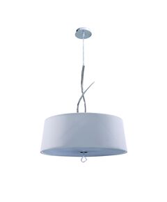 PENDANT 4L CHROME - OFF WHITE SHADE