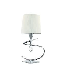 TABLE LAMP 1L CHROME - OFF WHITE SHADE