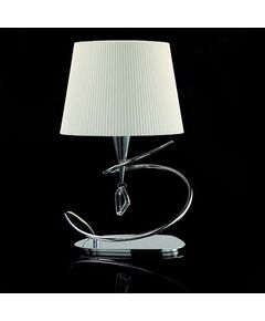 TABLE LAMP 1L BIG CHROME - OFF WHITE SHADE