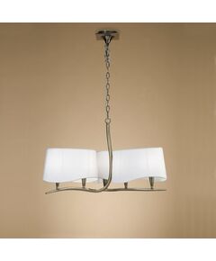 PENDANT 6L [ANTIQUE BRASS - OFF WHITE SHADE]