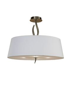 SEMICEILING 4L [ANTIQUE BRASS - OFF WHITE SHADE]