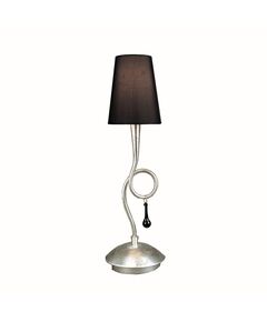TABLE LAMP 1L SILVER PAINTED