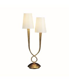 TABLE LAMP 2L GOLD PAINTED