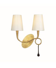 WALL LAMP 2L GOLD PAINTED