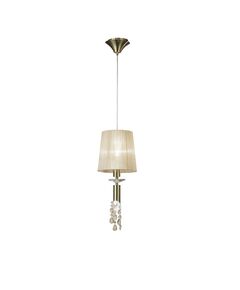 PENDANT 1+1L ANTIQUE BRASS