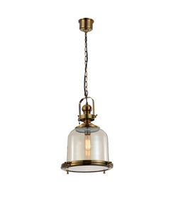 LAMP 1L MEDIUM ANTIQUE BRASS