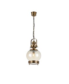 ROUND LAMP 1L SMALL ANTIQUE BRASS