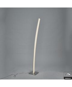 FLOOR LAMP TOUCH DIMMABLE SATIN NICKEL + CHROME