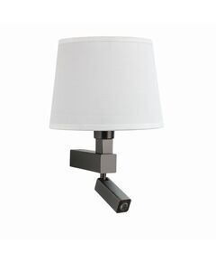 Бра Mantra BAHIA [WALL LAMP DARK BROWN+ROUND WHITE SHADE]