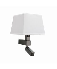 Бра Mantra BAHIA [WALL LAMP DARK BROWN+SQUARE WHITE SHADE]