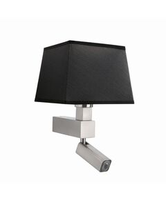 Бра Mantra Bahia [WALL LAMP SATIN NICKEL+SQUARE BLACK SHADE]