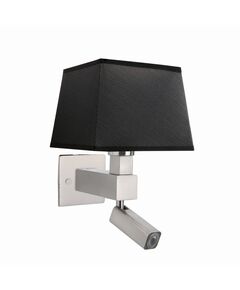 Бра Mantra Bahia [WALL LAMP SATIN NICKEL+SQUARE BLACK SHADE]