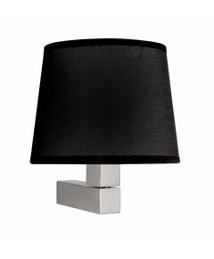 Бра Mantra Bahia [WALL LAMP SATIN NICKEL+ROUND BLACK SHADE]