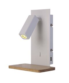 WALL LAMP LED - READER - [USB WHITE / WOOD]
