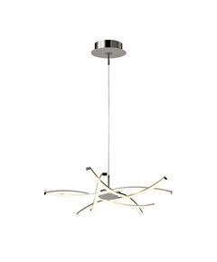 PENDANT [42W - DIMMABLE (AIRE) CHORME & SILVER]