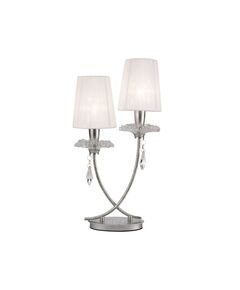 TABLE LAMP 2L SILVER